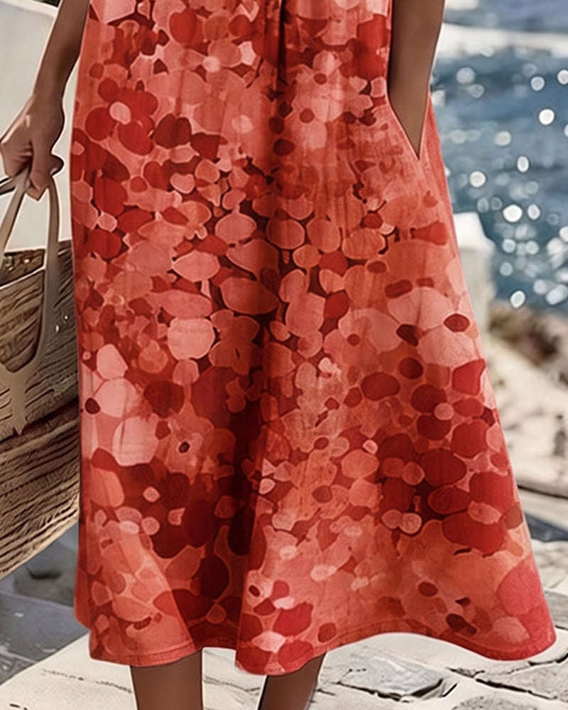 FLEURÉ | ABITO MIDI CON STAMPA FLOREALE ARIOSA