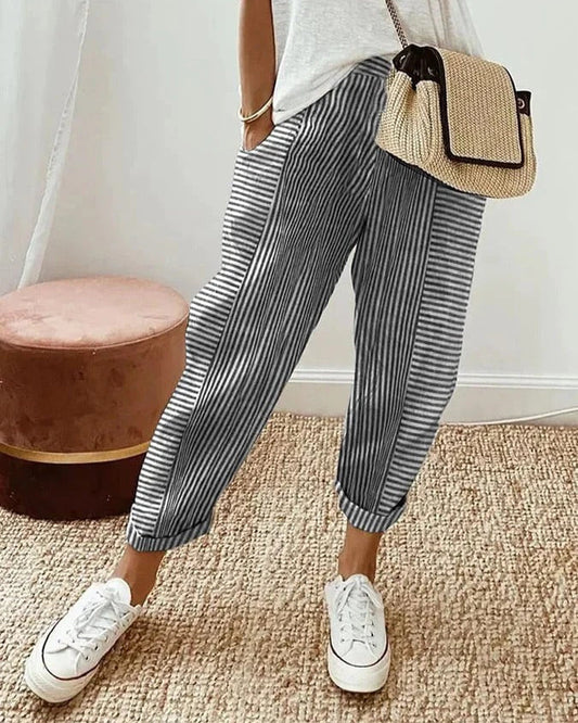 JENNIFER | PANTALONI A RIGHE CLASSICI