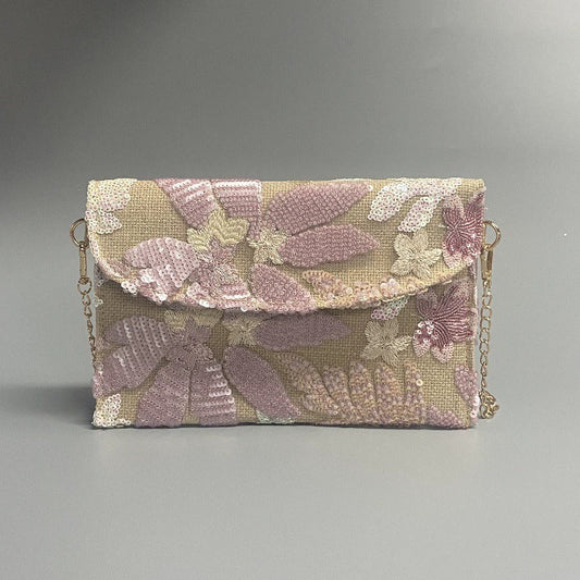 BLUSHBLOOM | POCHETTE A TRACOLLA CON PAILLETTES FLOREALI