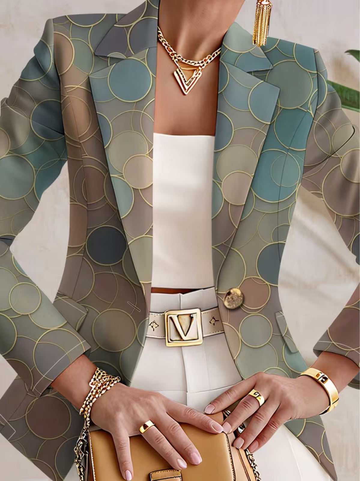 CAPUCINE | BLAZER A MOSAICO A PUNTI