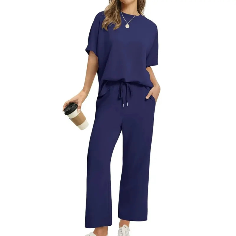 VANESSA | COMPLETO TOP E PANTALONE A COSTE RILASSATO