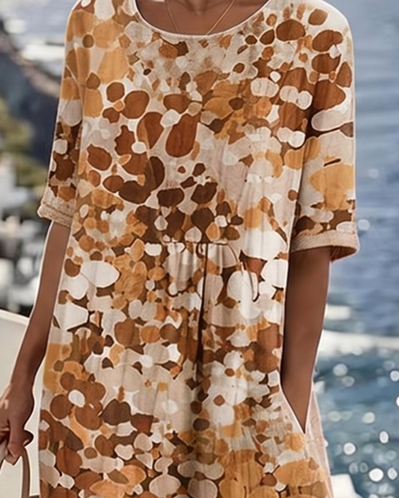FLEURÉ | ABITO MIDI CON STAMPA FLOREALE ARIOSA
