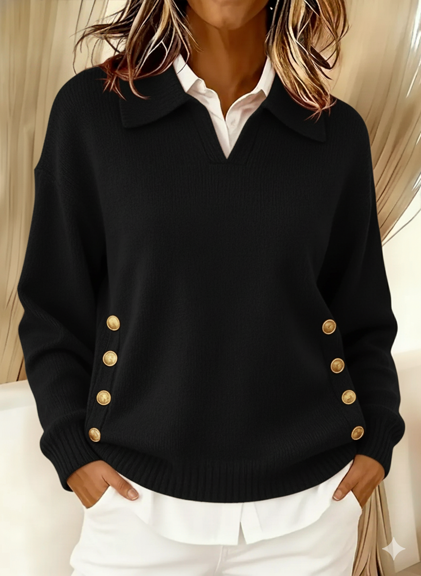 VYNETTE | MAGLIONE CON SCOLLO A V E COLLETTO