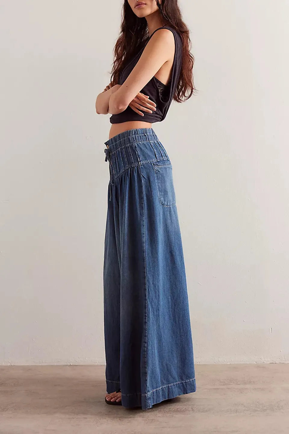 GRETA | JEANS A GAMBA LARGA E VESTIBILITÀ MORBIDA