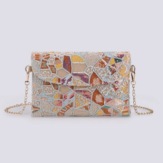 MOSAICGLOW | CLUTCH CROSSBODY CON PAILLETTES ASTRATTE