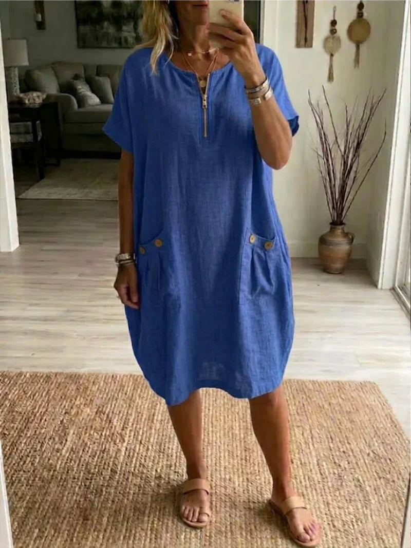 PASCALE | ABITO MAXI CON ZIP FRONTALE