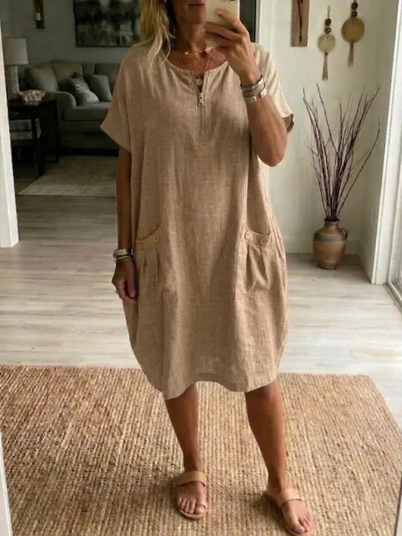 PASCALE | ABITO MAXI CON ZIP FRONTALE