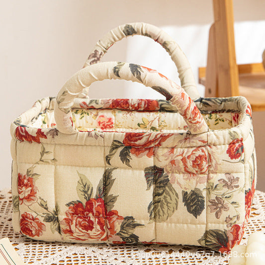 ROSERIDGE | CESTO PORTAOGGETTI TRAPUNTATO VINTAGE ROSE