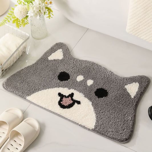ASHBEAR | TAPPETINO DA BAGNO ANTISCIVOLO GRIGIO CARINO