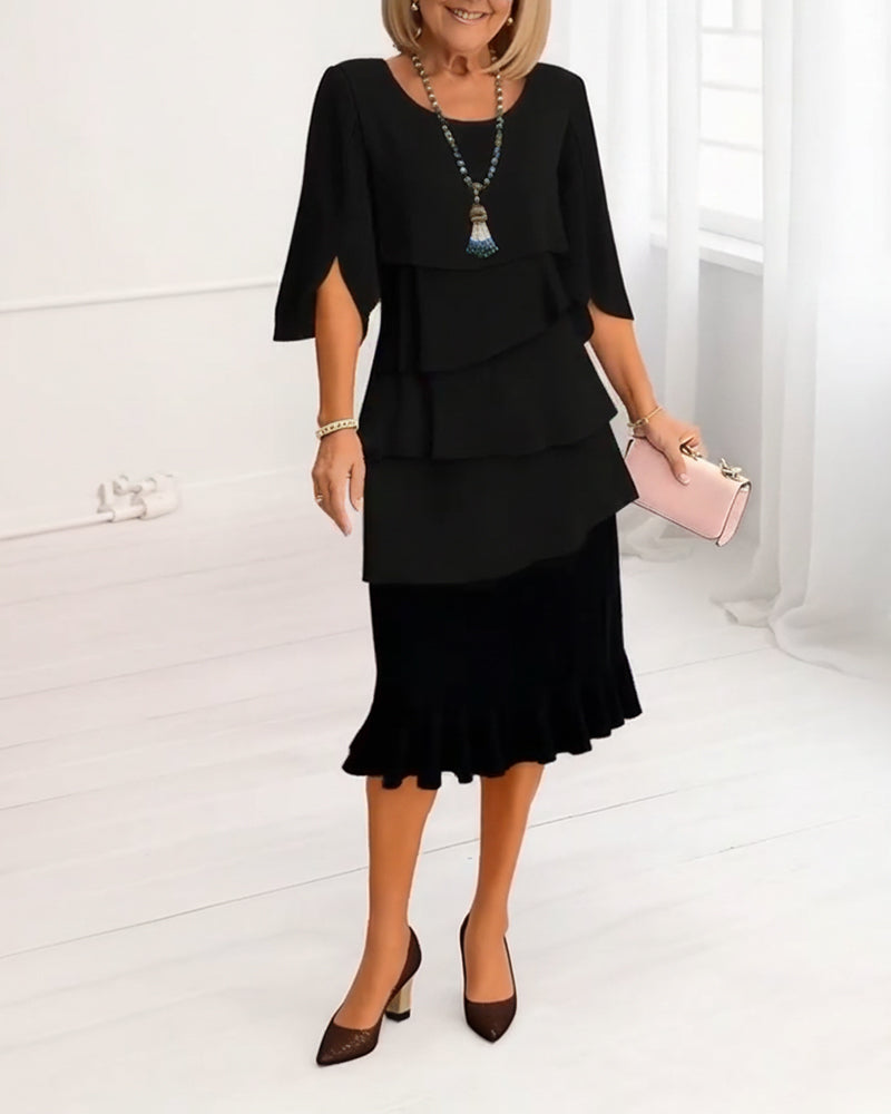 PATRICIA | ABITO ELEGANT COMFORT CON VOLANT