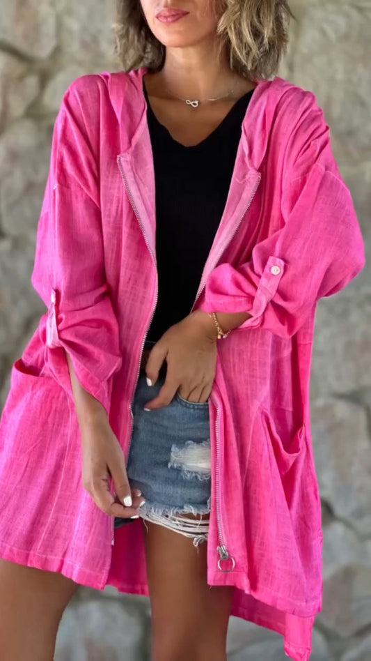 WINIFRED | GIACCA CASUAL CON CAPPUCCIO E ZIP