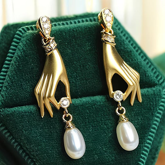 EVELINA | ORECCHINI CON PERLE GRACEFUL HAND
