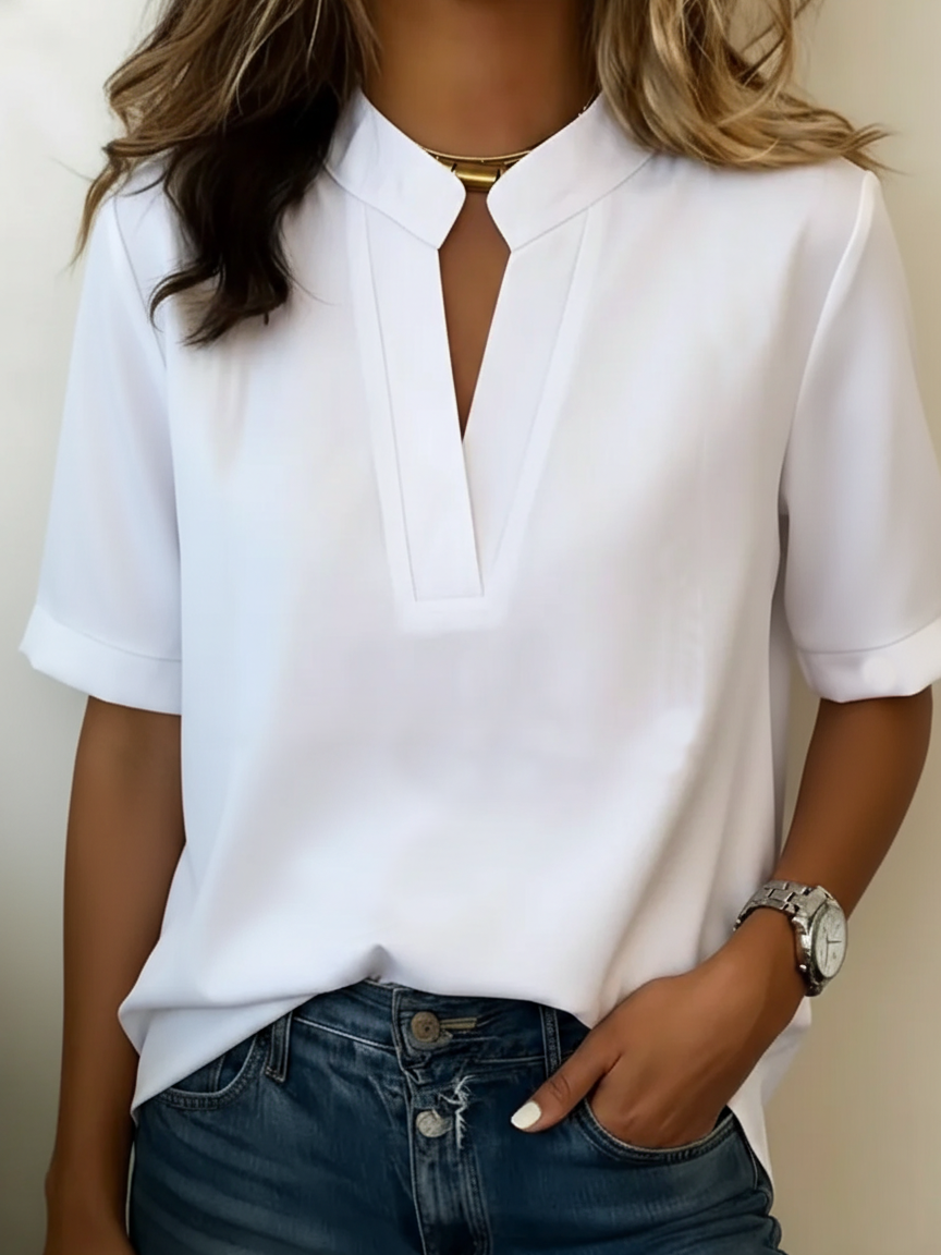 LAURA | CAMICETTA CHIC CON SCOLLO A V