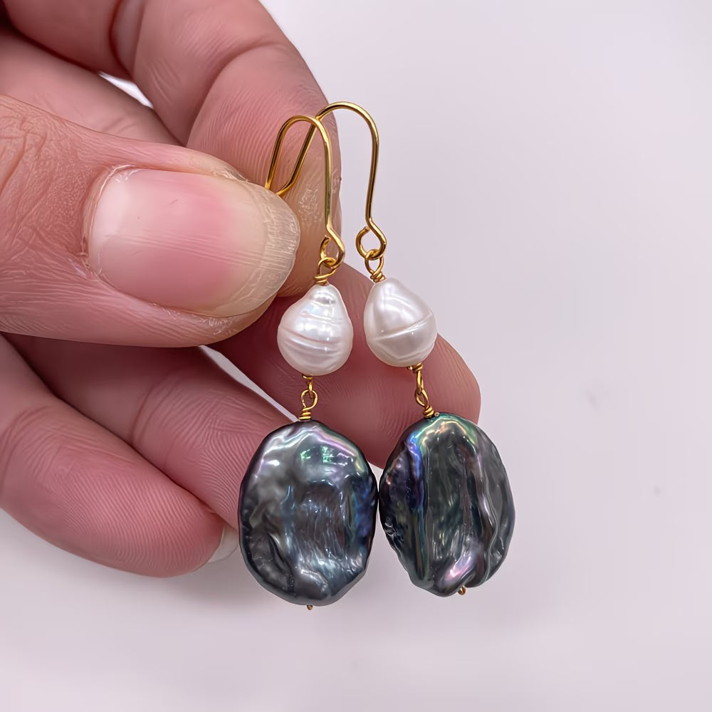 LYRA | ORECCHINI A GOCCIA CON PERLA PEACOCK