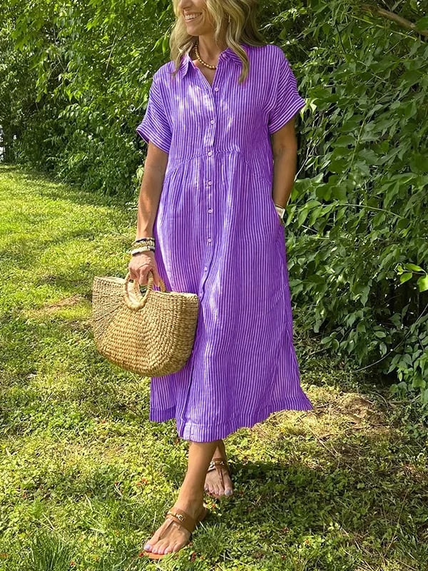 MONA | ABITO A RIGHE ELEGANTE