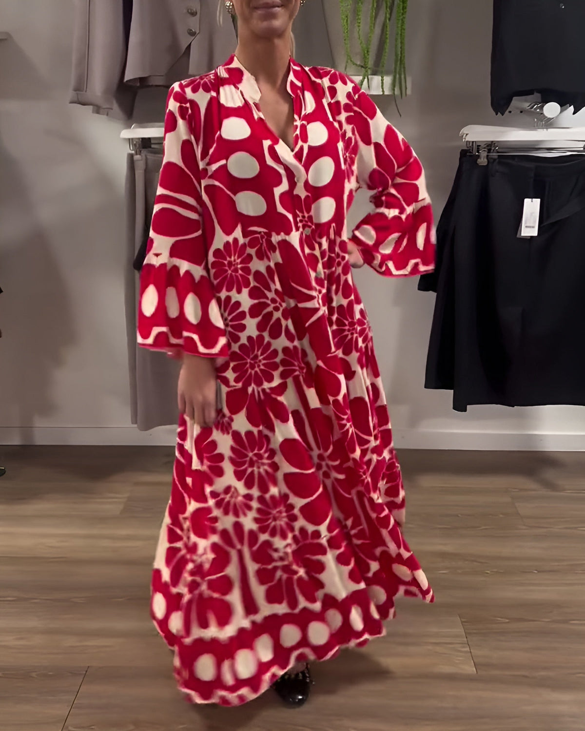 MARIELLE | ABITO LUNGO ELEGANTE CON STAMPA