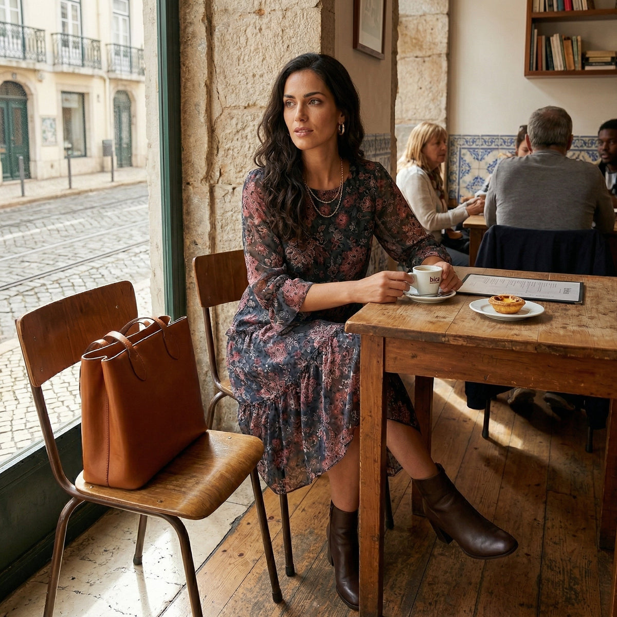 NOREEN | ABITO MIDI IN CHIFFON CON STAMPA PAISLEY E COPERTURA ADDOMINALE