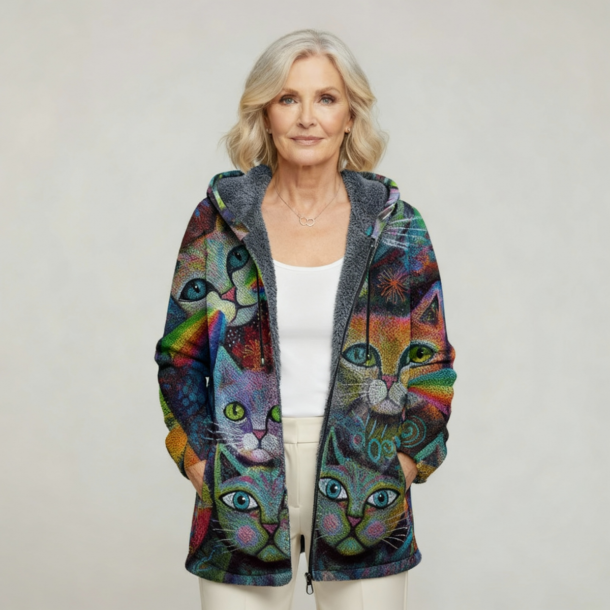 LOWANNA | CARDIGAN DI LUSSO DALL'ISPIRAZIONE ARTISTICA