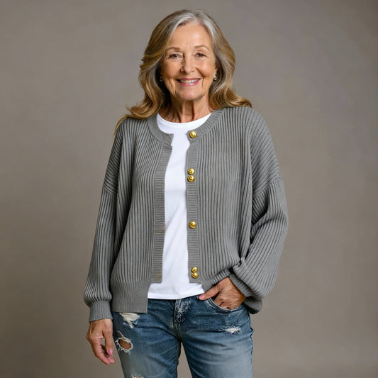 ELARA | CARDIGAN CON BOTONI A PERLA