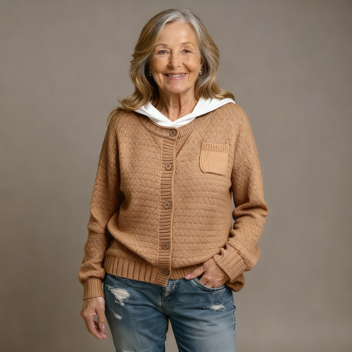 SELIORA | CARDIGAN IN MAGLIA LAVORATA
