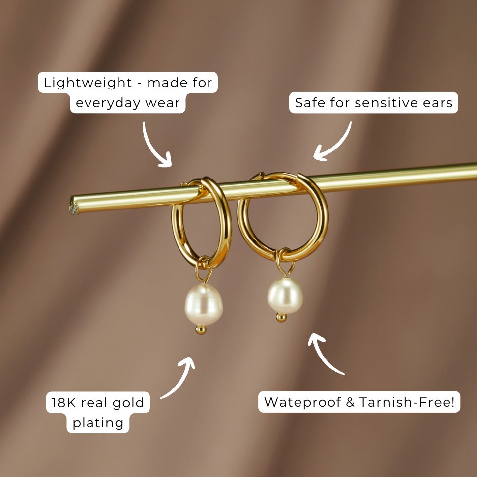 MILA | ORECCHINI A CERCHIO ESSENTIAL CON PERLA