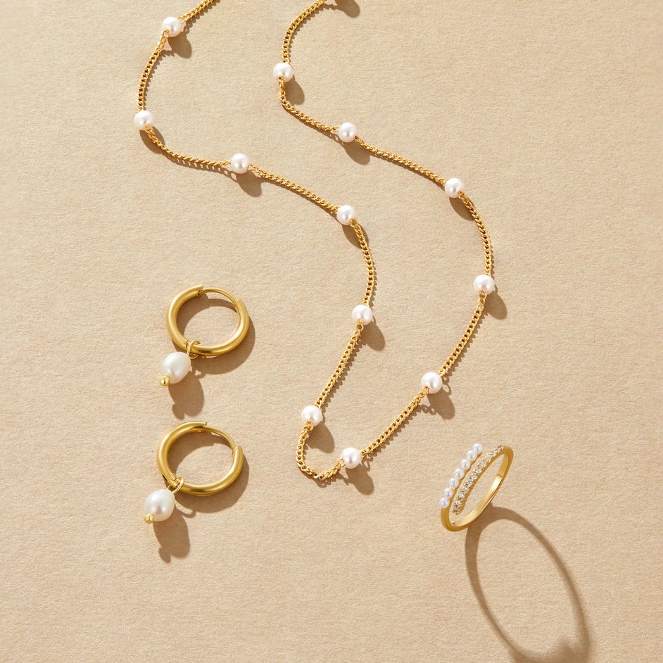 MILA | ORECCHINI A CERCHIO ESSENTIAL CON PERLA