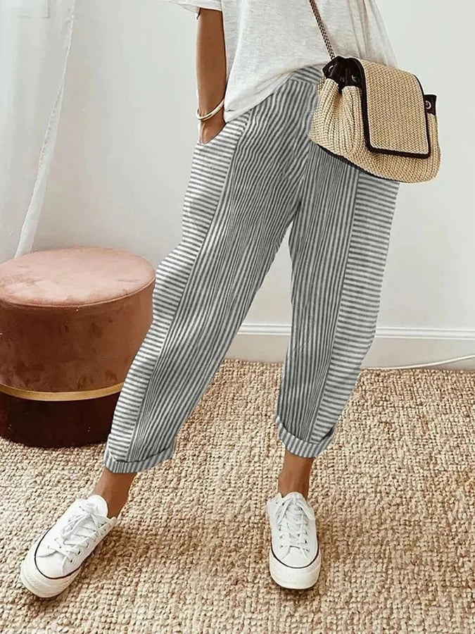 JENNIFER | PANTALONI A RIGHE CLASSICI