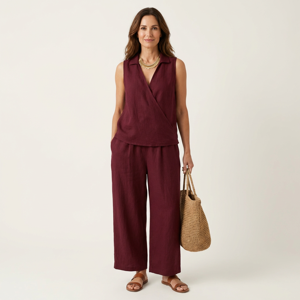 WREN | COMPLETO INCROCIATO E PANTALONI A GAMBA LARGA