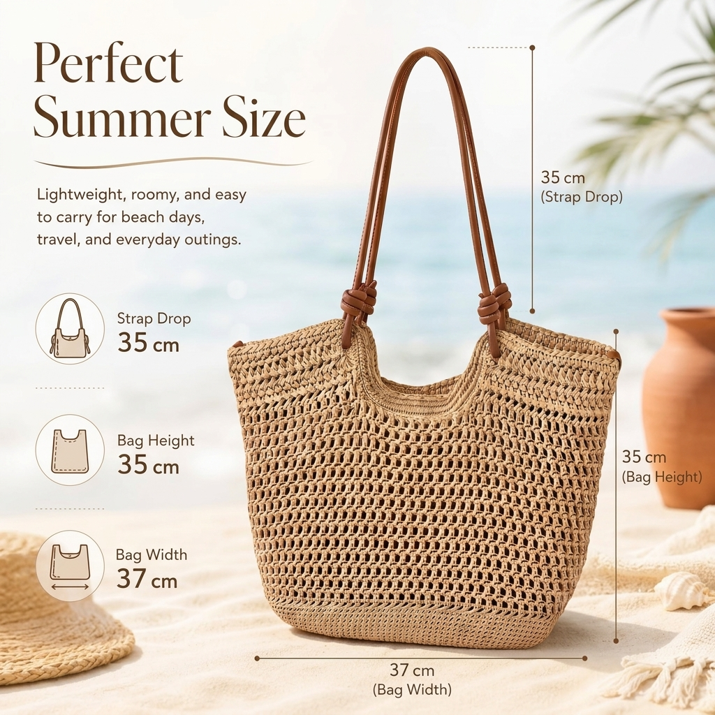 CLARE | BORSA DA SPIAGGIA ALL'UNCINETTO