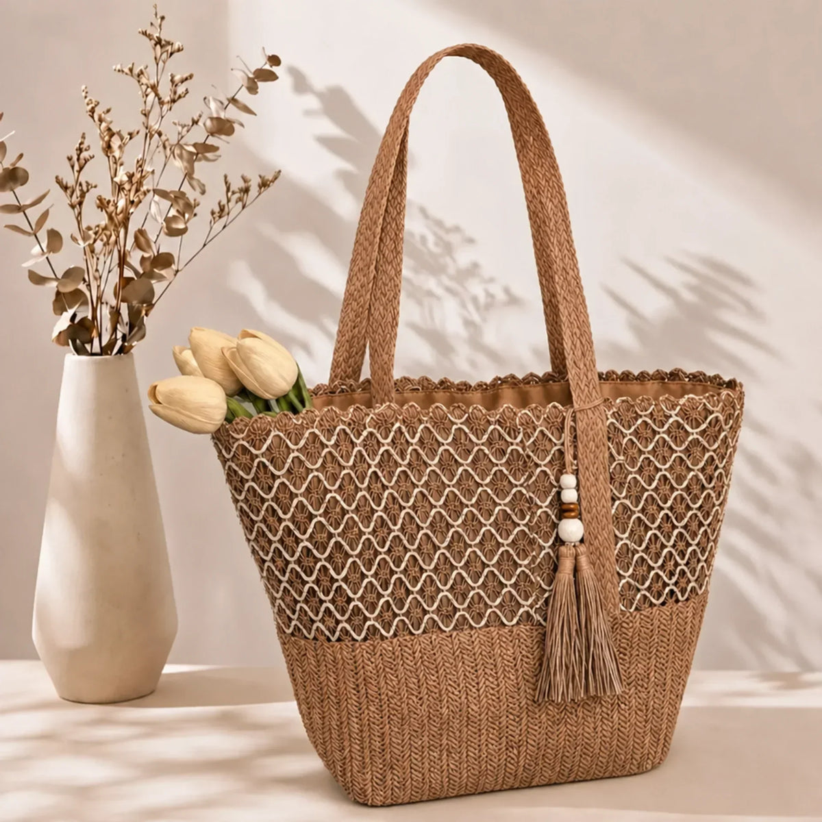 STACY | BORSA A SPALLA BOHO CON NAPPINE