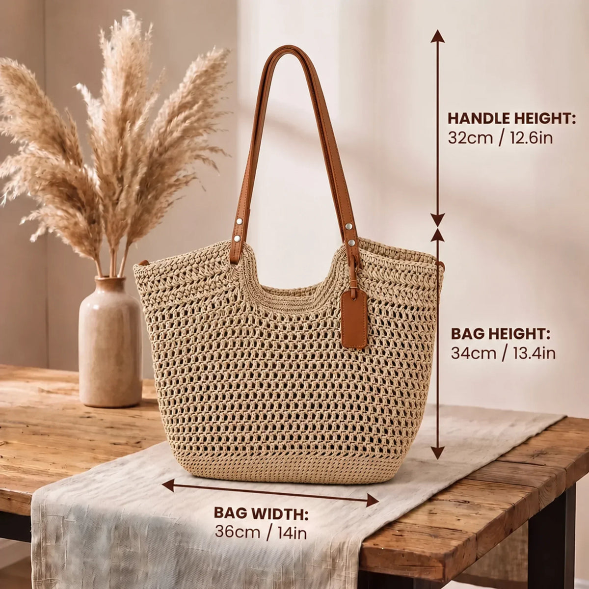 CLARE | LA BORSA TOTE ALL'UNCINETTO INTRECCIATA A MANO