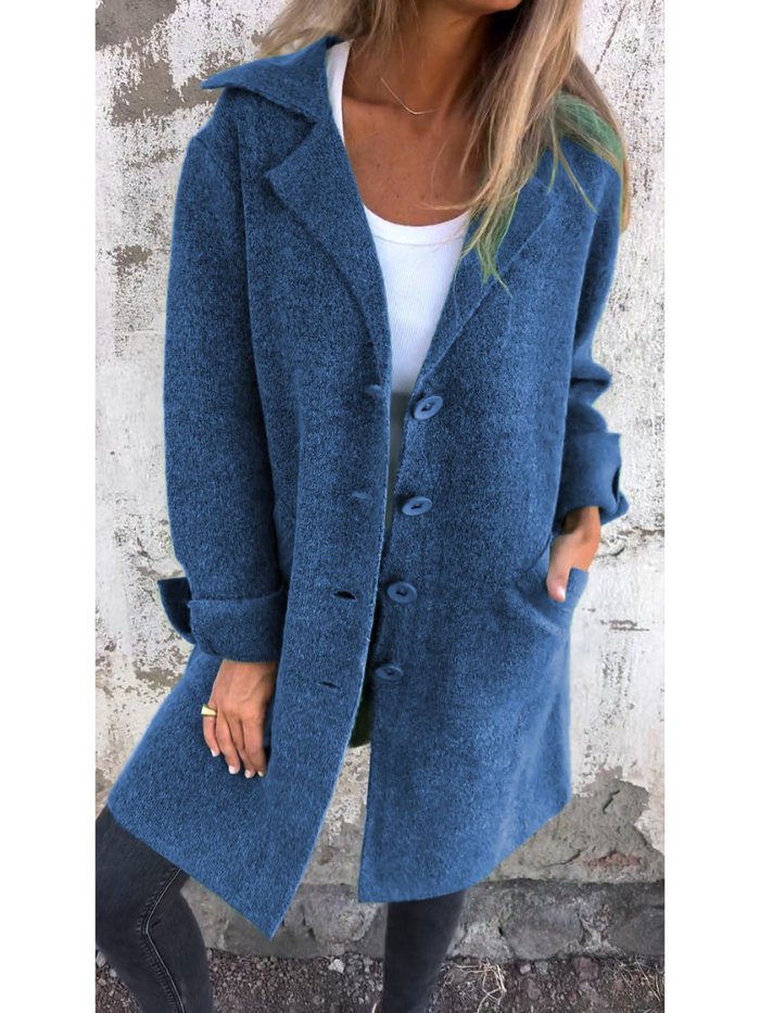 MIRIAM | CAPPOTTO CON COLLO A REVERS E CHIUSURA CON BOTTONI