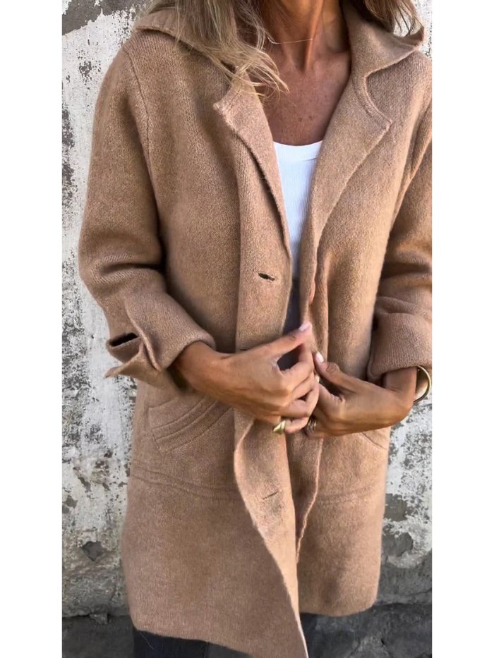 MIRIAM | CAPPOTTO CON COLLO A REVERS E CHIUSURA CON BOTTONI