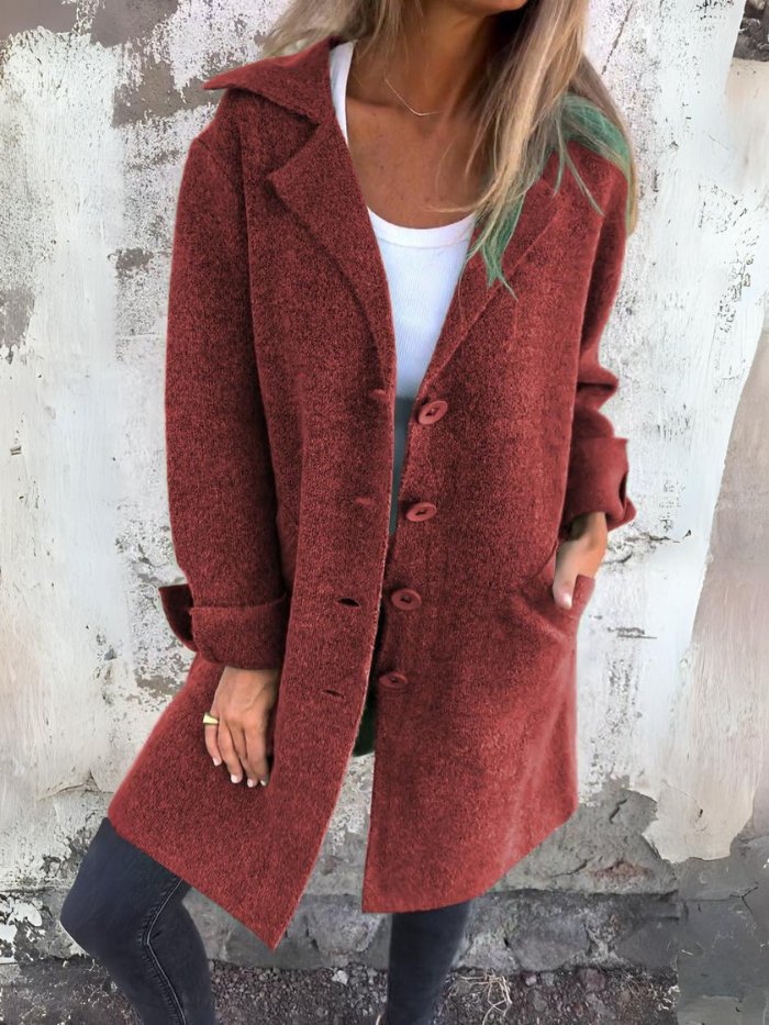 MIRIAM | CAPPOTTO CON COLLO A REVERS E CHIUSURA CON BOTTONI