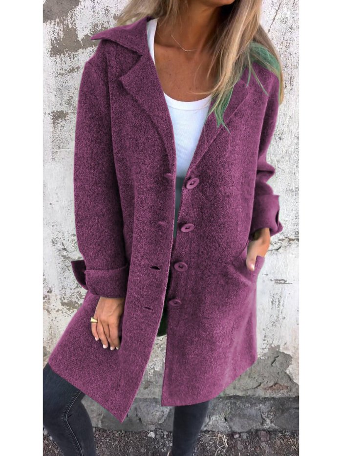 MIRIAM | CAPPOTTO CON COLLO A REVERS E CHIUSURA CON BOTTONI