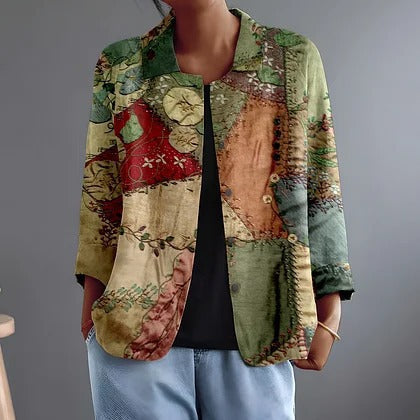 KATALIN | CAMICIA PATCHWORK STAMPATA