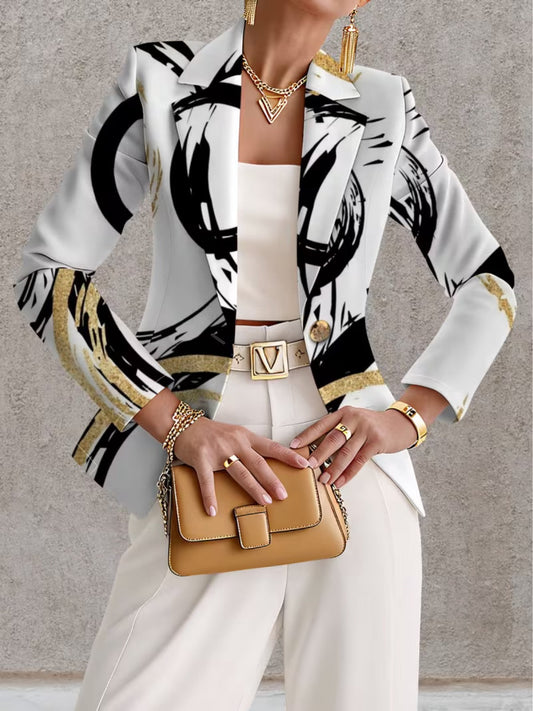 NOEMINE | BLAZER CON PENNELLATE ASTRATTE