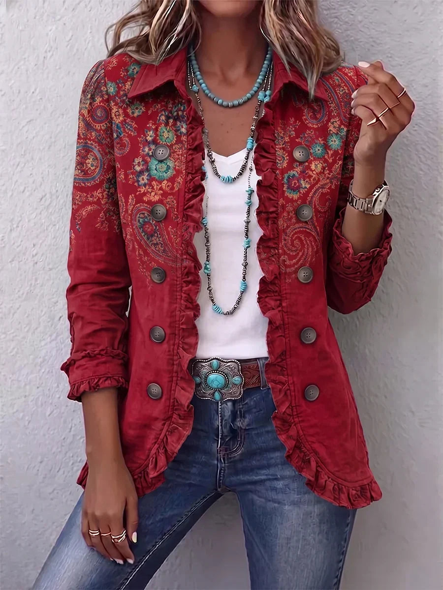 FAYRENE | GIACCA CON BALZE A MOTIVO PAISLEY BOHEMIAN
