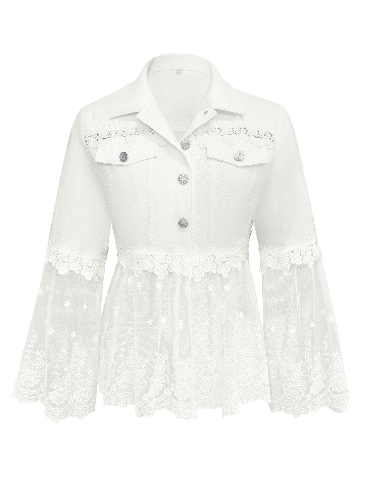 SUNNELACE | GIACCA CON INSERTI IN PIZZO