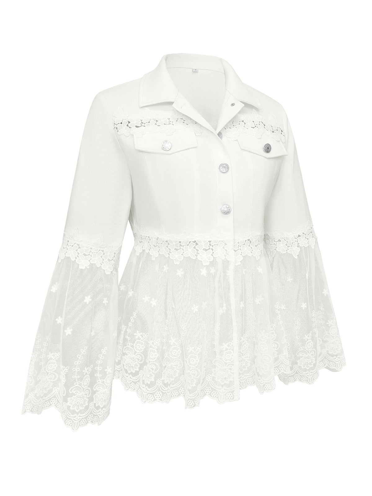 SUNNELACE | GIACCA CON INSERTI IN PIZZO