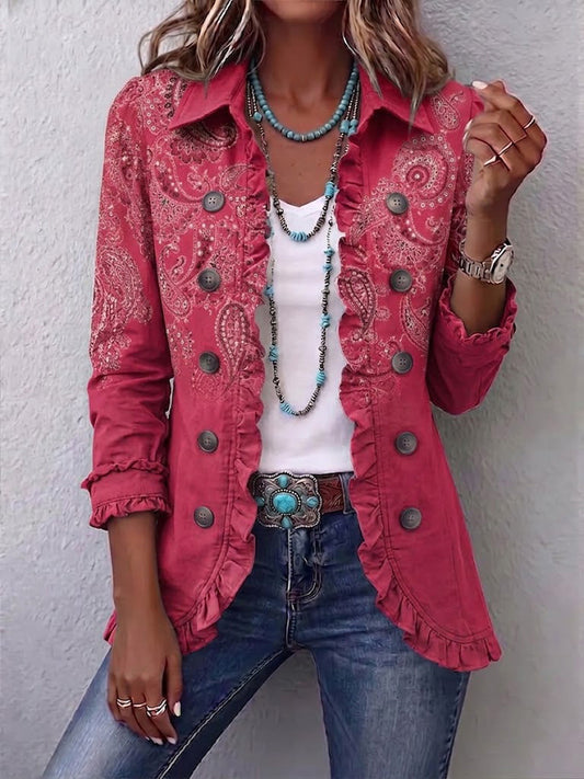 ANOUK | GIACCA CON BALZE E STAMPA PAISLEY VINTAGE