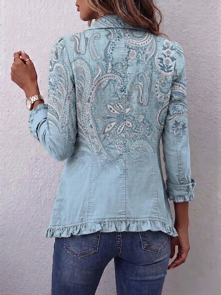 ESTRELLA | GIACCA CON BALZE E STAMPA PAISLEY VINTAGE