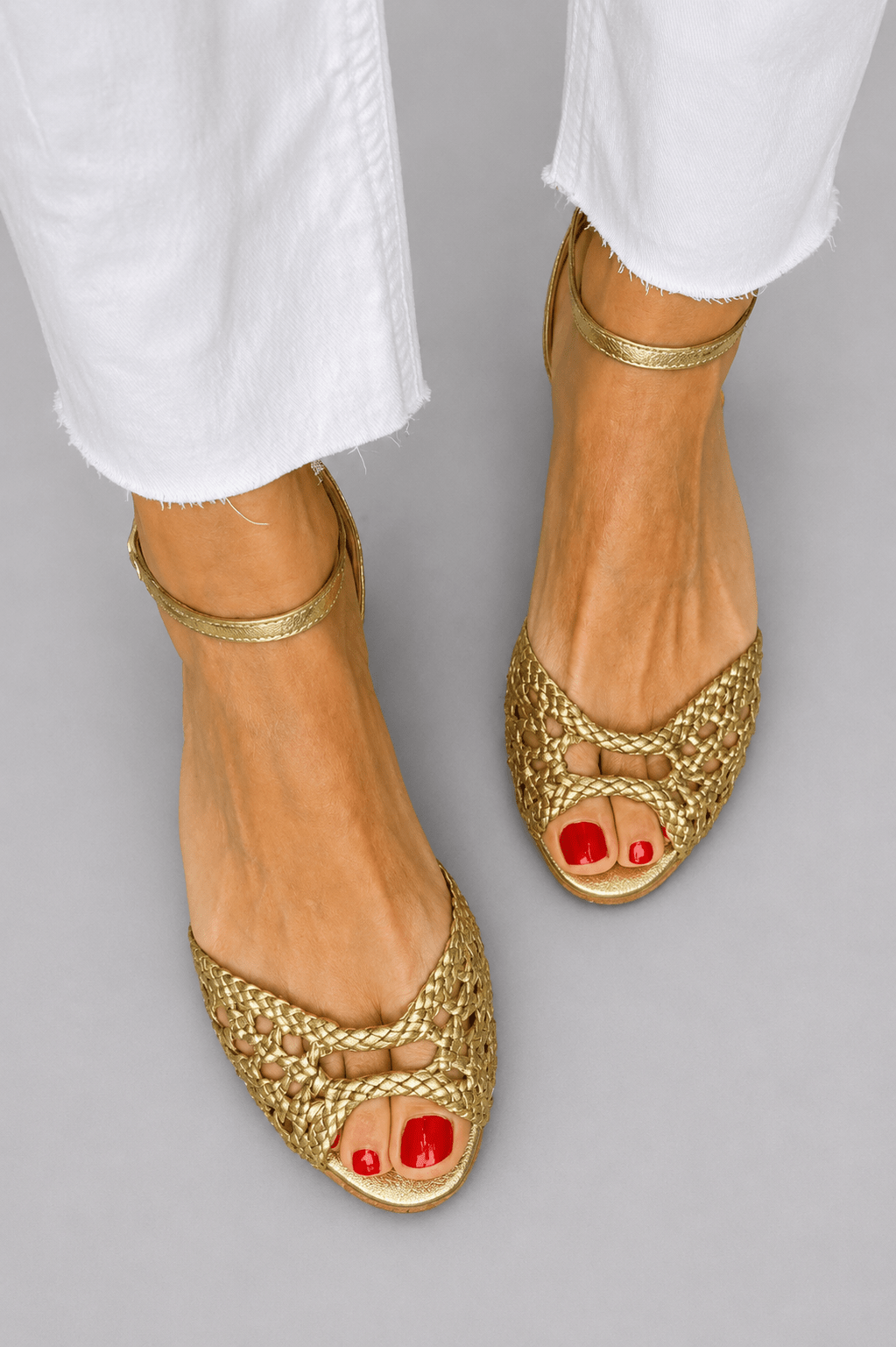 ISADORA | SANDALI INTRECCIATI ORO