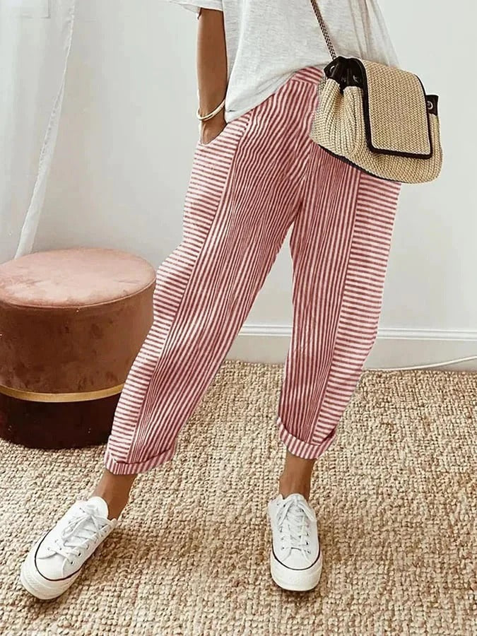 JENNIFER | PANTALONI A RIGHE CLASSICI