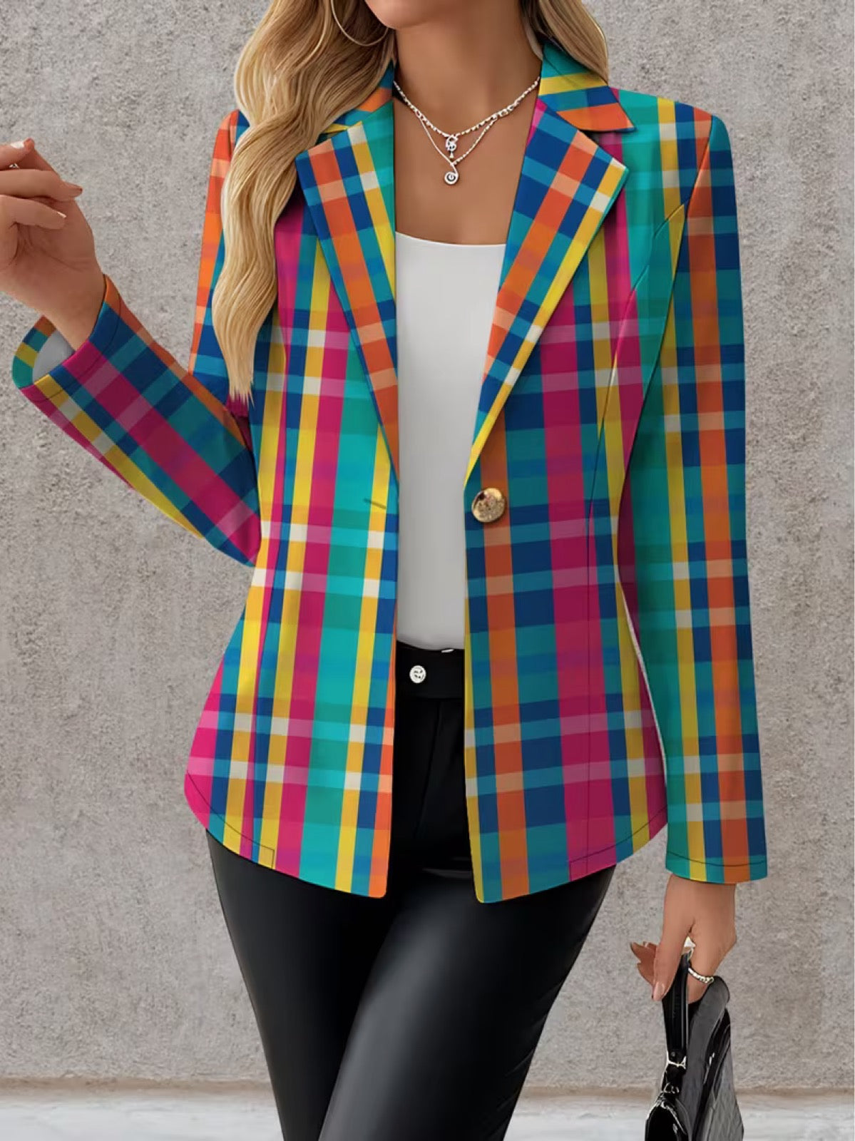 ROSALINE | BLAZER A QUADRI RAINBOW