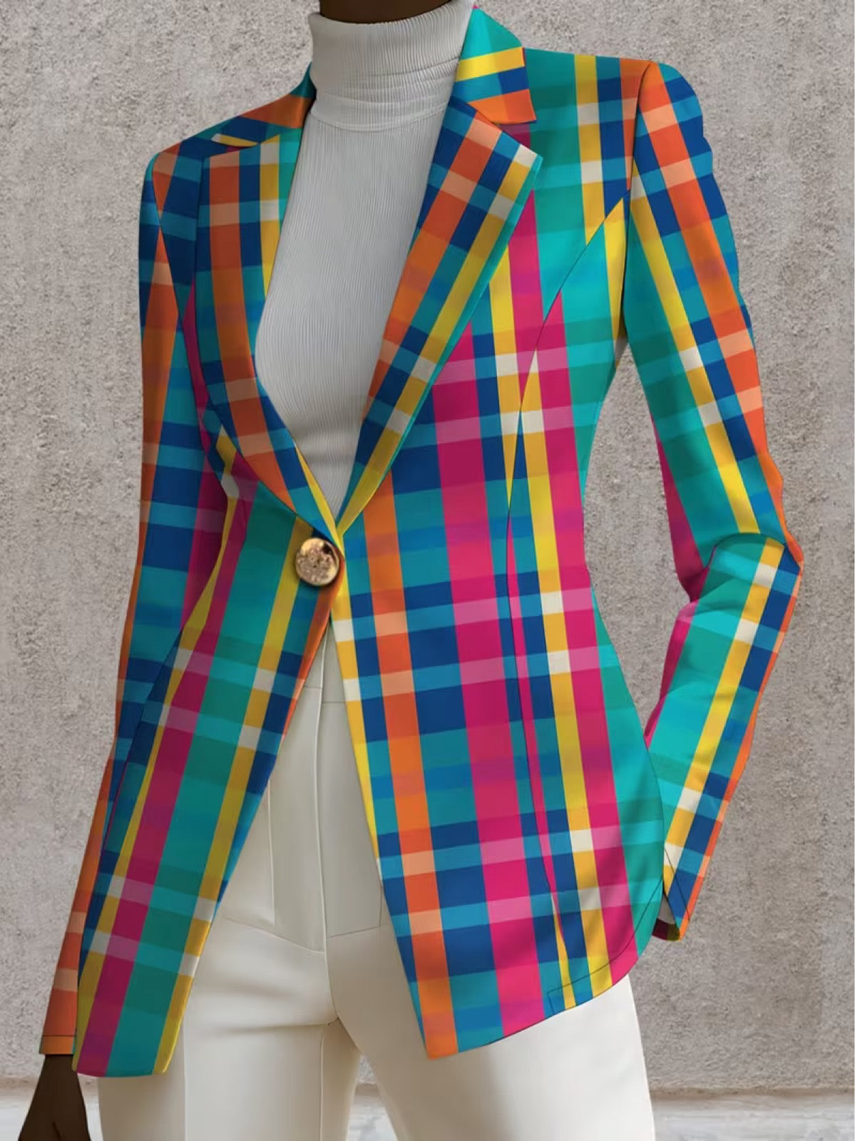 ROSALINE | BLAZER A QUADRI RAINBOW