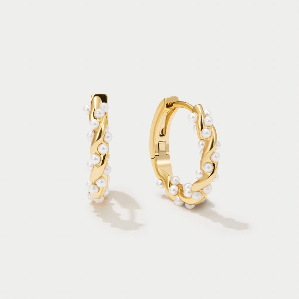 TWYLA | ORECCHINI A CERCHIO CON PERLA TWIRLED