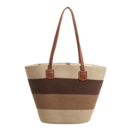 CORA | LA BORSA SHOPPER INTRECCIATA E COLORATA IN PAGLIA